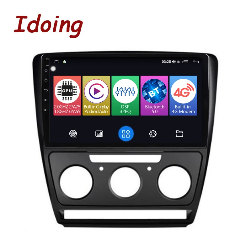 Idoing Android головное устройство Plug And Play для Skoda Octavia 2 A5 2008-2013 Автомобильный Радио