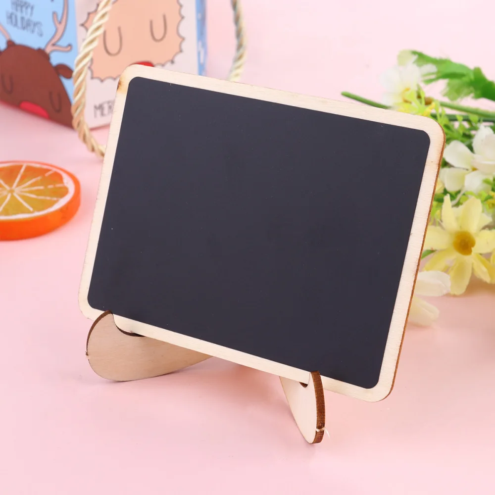 

Small Blackboard Creative Mini Wooden Blackboard Price Message Photo Props Blackboard (Square Clip, Painting Rack, Square Herrin
