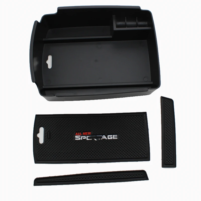 

1 PCS/set pp Car Central Armrest Storage Box Container Holder Tray For Kia All New Sportage QL KX5 2016 2017 2018 2019 2020 AT