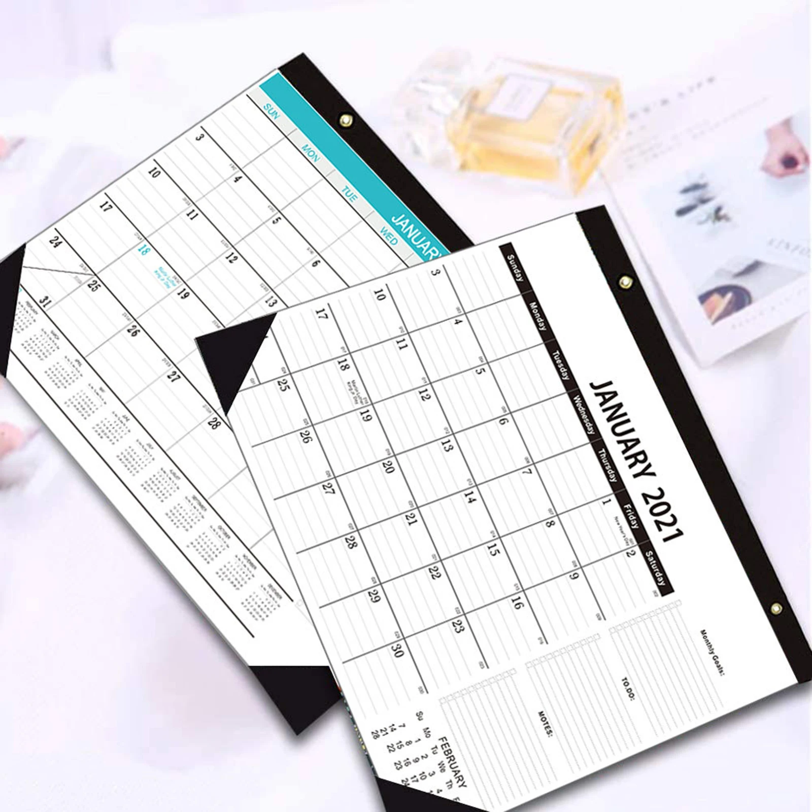 

2021-2021 Wall Calendar 1 Years Monthly Planner 2021 Desk Desk Calendar Decoration Memo Daily Schedule Agenda Organizer Office