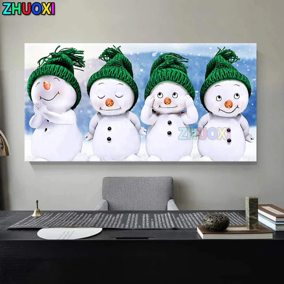 

Full Square/Round 5D Diy Diamond Painting Christmas snowman 3D Embroidery Cross Stitch 5D Home Decor navidad Chatham Gift