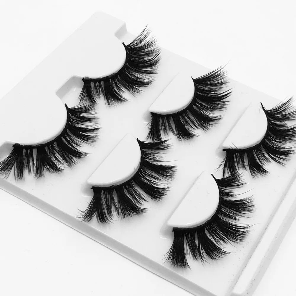 3Pairs Natural Fake Lashes Mink Thick False Eyelashes Waterproof Women Eyes Long Extension Makeup Tools Wholesale | Красота и