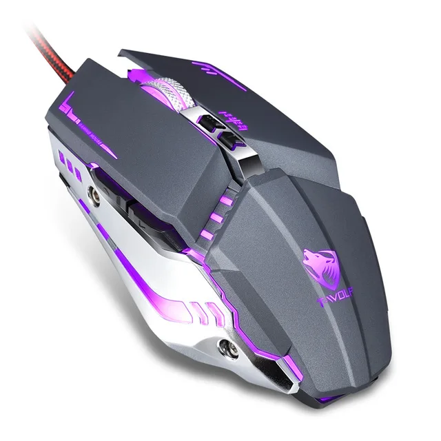 Gray Профессиональная игровая мышь 3200 dpi светодиодный оптический USB Проводная компьютерная мышь геймерские мыши эргономичная игровая мышь Mause для ПК ноутбука - Цвет: Gray