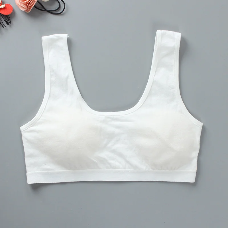 

Girl Bra Summer Vest Student Pure Cotton U-shaped Broadband Underwear Children's Short Bras Sports Breathable Tops For Girls
