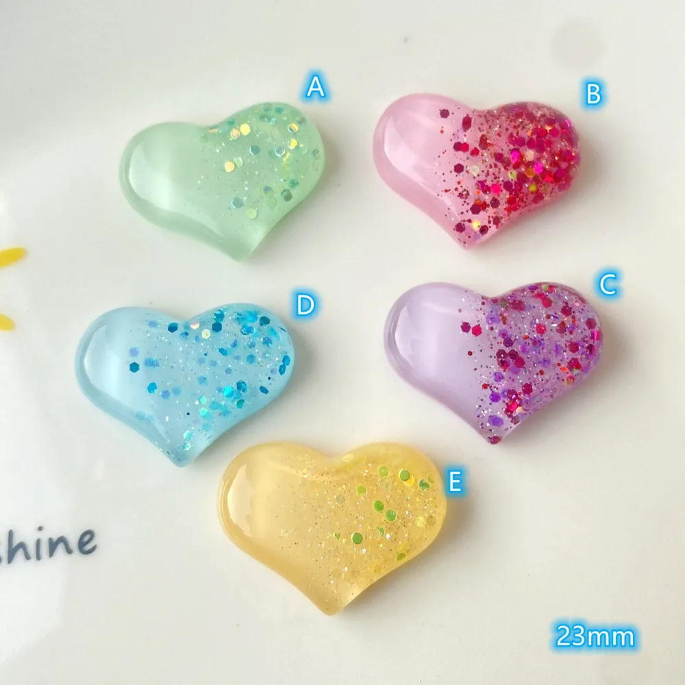 

Hearts Transparent Cabochons Flatback Resin Cabochon Scrapbooking Accessories 20pcs DIY Craft Decoration Embellishments Heart
