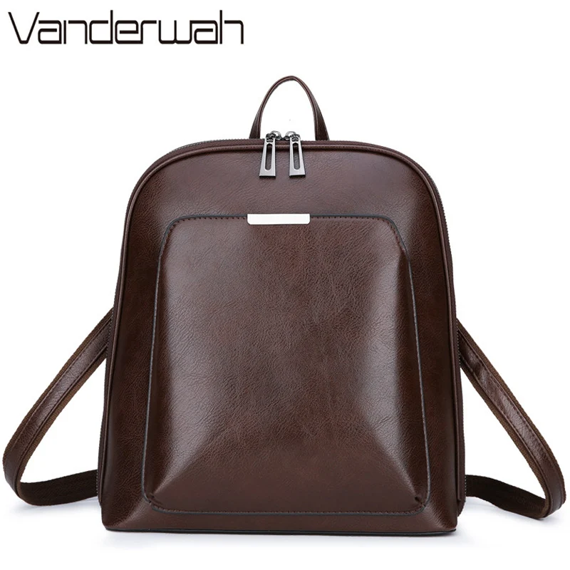 Винтажный женский рюкзак 3 в 1 Молодежные кожаные ранцы для девочек подростков