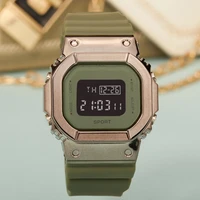 watch clock practical square dial delicate digital chronograph silicone strap watch for sport strap watch wrist watch