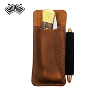 easyant leather pocket organiser pouch edc holster belt clip sheath for buck 110 space pen