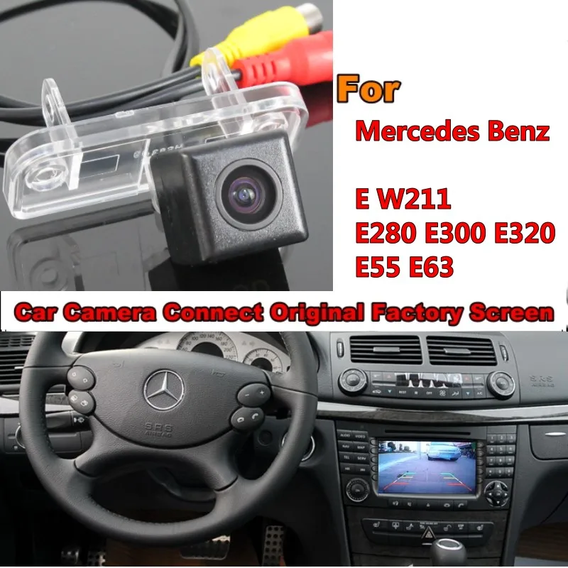 

Back Up Reverse Camera For Mercedes Benz E W211 E280 E300 E320 E55 E63 - Rear View Camera / RCA & Original Screen Compatible
