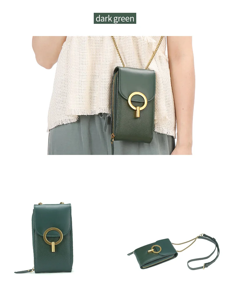 Women Genuine Leather Phone Pouch Bags for iPhone X XS 6 7 8 Small Shoulder Bag for Samsung S9 Crossbody Bags Women Phone Bag