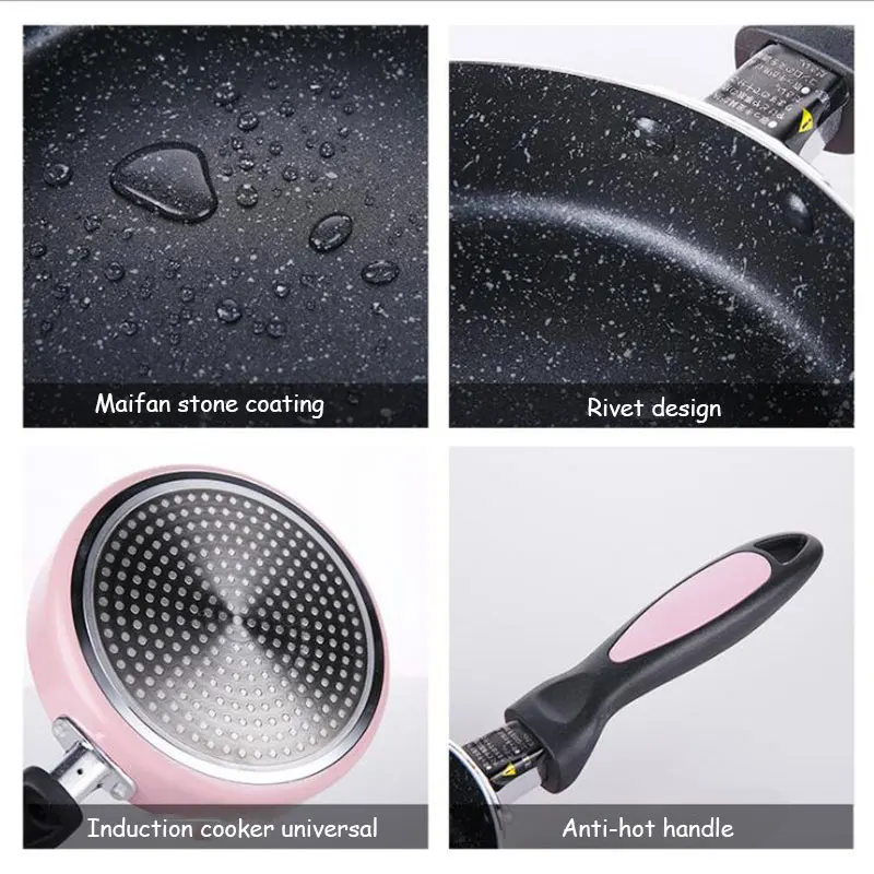 Японская антипригарная сковорода 18 см кухонная посуда кастрюля маленькая для