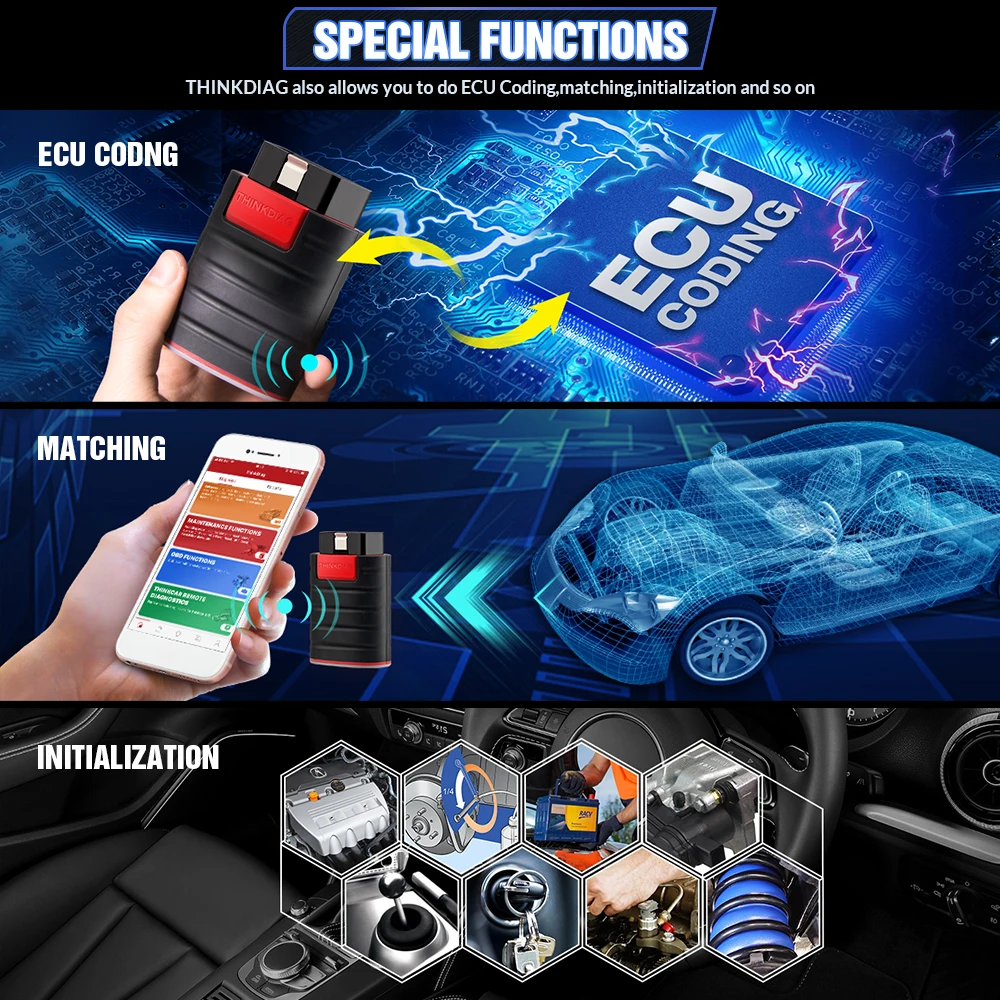 Диагностические инструменты Thinkcar thinkdiag новая версия Obd2 Bluetooth полная система obd2