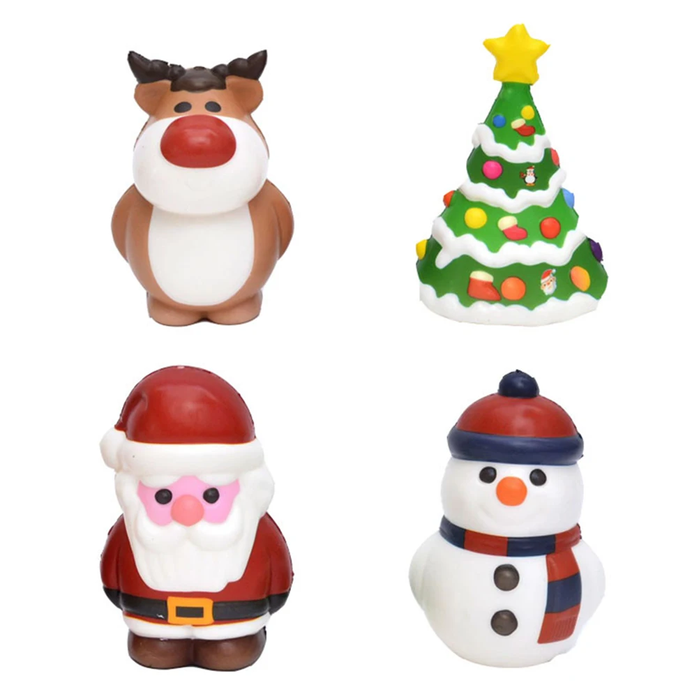 1 шт. рождественские мягкие медленно поднимающиеся игрушки для снятия стресса
