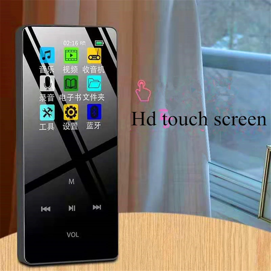 Newest JS-08 8GB MP3 Touch Key Sport Bluetooth HIFI Music Player Super-long Standby With E-Book FM Radio Support TF Card | Портативная