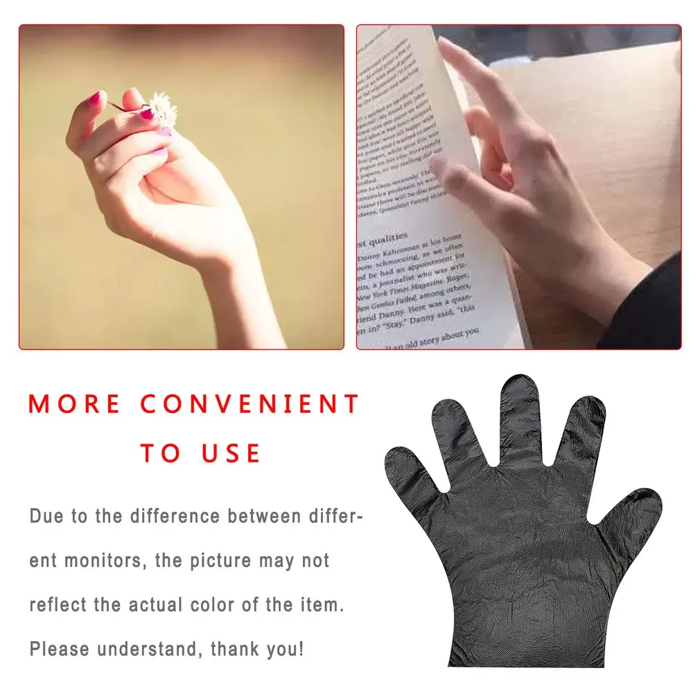 

Disposable PE Plastics Protected Transparent Glove Palm Width 9-10cm Clean Hygiene Food Daily Cleaning Gloves