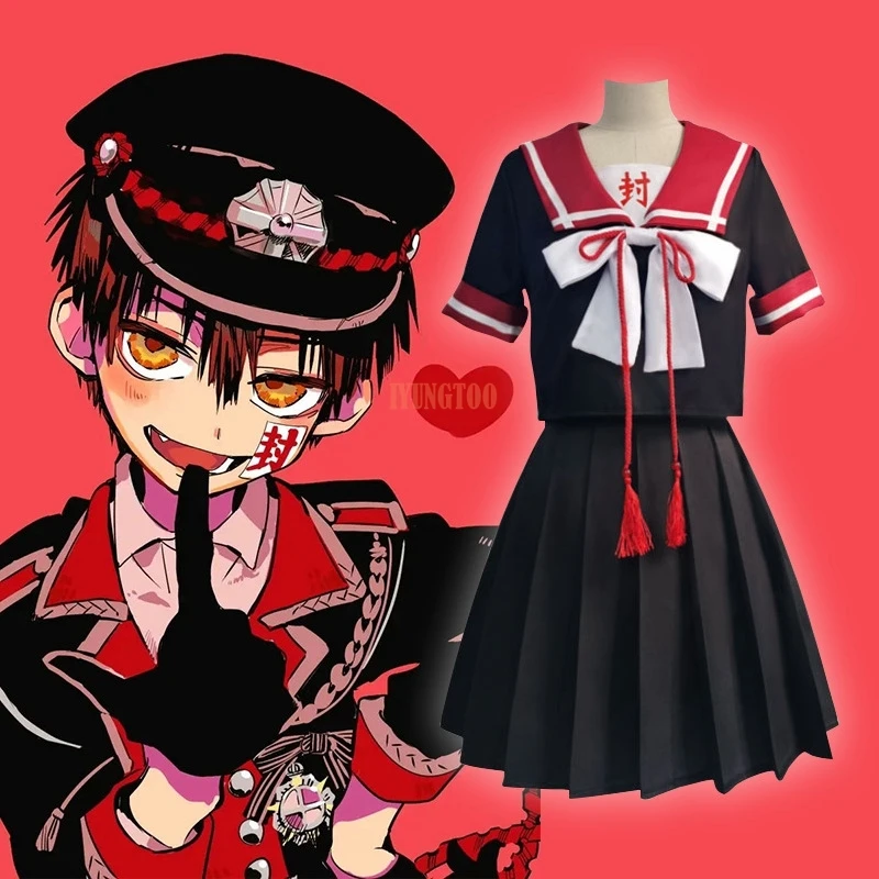 

Anime Toilet Bound Jibaku Shounen Hanako kun Yugi Amane Cosplay Costume Lolita JK Uniform Set Sailor suit Men Women Halloween