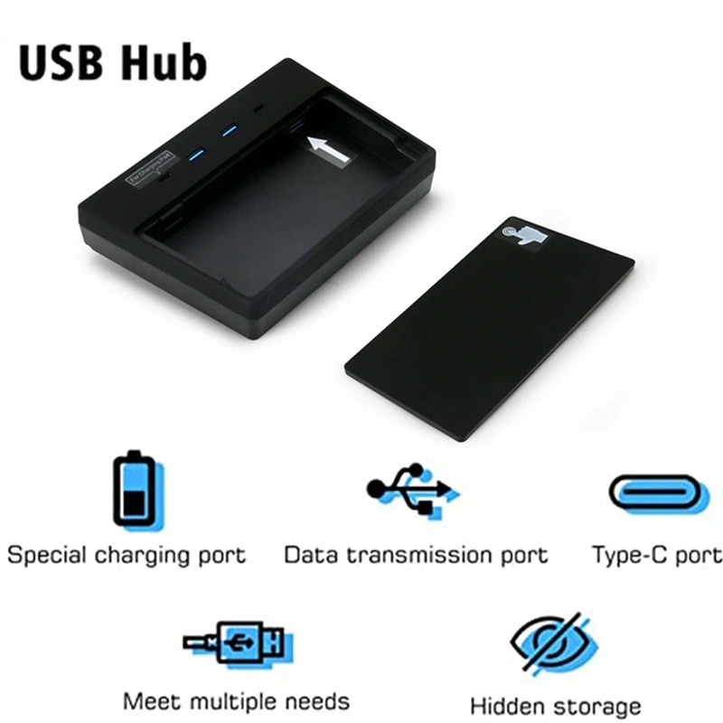 

Car USB Hub for Tesla Model 3 Y, 4USB +2Type-C Ports, Dashcam and Sentry Mode Viewer Hub Center Console Accessories