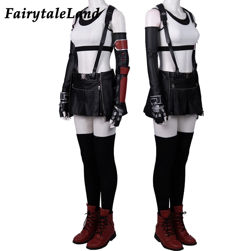 FF7 Tifa Lockhart костюм для взрослых косплей финальная фантазия VII переделка на