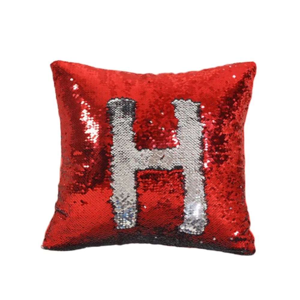 40*40 см блестящий чехол для подушки с буквенным принтом и блестками наволочка