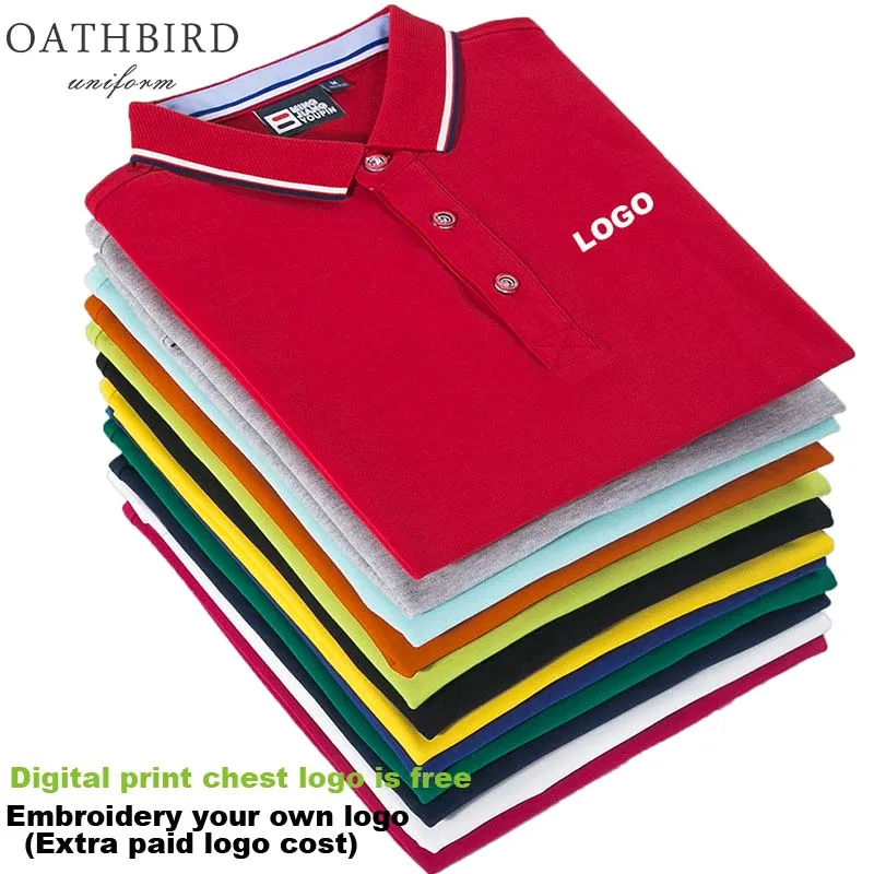 Оптовая продажа унисекс дизайнерская рубашка поло с вышивкой логотип вашей