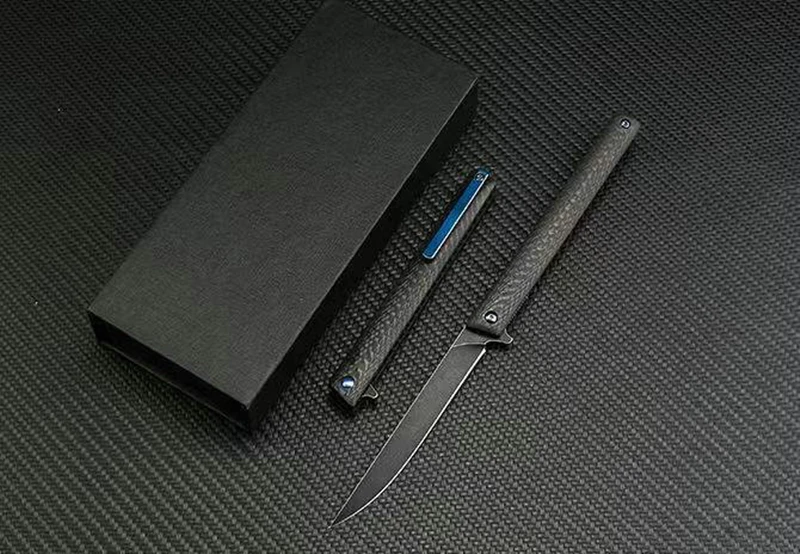 C Esiwo EDC Складной нож m390 титановый из углеродного волокна Флиппер Карманный для кемпинга спасательные тактические ручки ножи спасательный подарок инструменты для выживания - Цвет: C