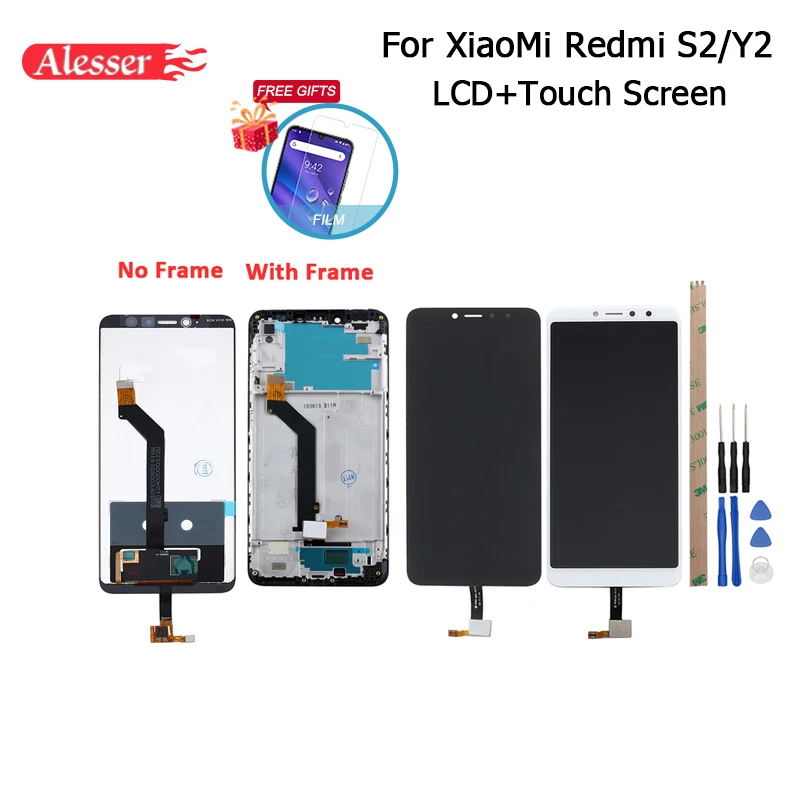 Alesser для XiaoMi Redmi S2 ЖК-дисплей и сенсорный экран + рамка запасные части пленки 5 99