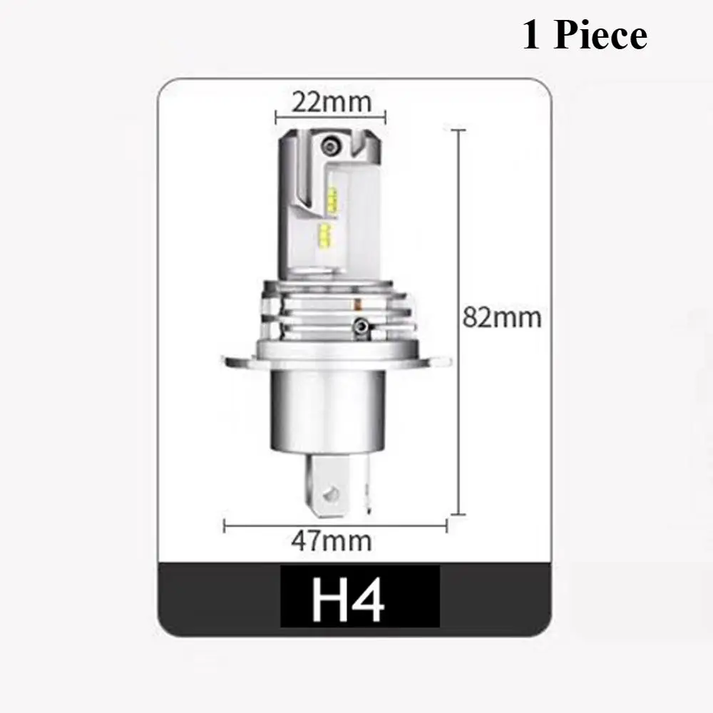 1 PCS for motorcycle YOTONLIGHT 2 предмета супер светодиодный H4 лампа 55 Вт 15000lm мини светодиодные лампы для передних фар светодионая лампа h4 Автомобильные фары для мотоцикла зэс 6500 к белый свет 12 В - Испускаемый цвет: 1 PCS for motorcycle