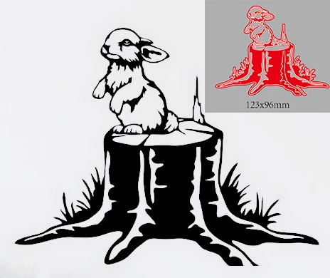 Металлическая высекальная штамповка кролика для рукоделия для скрапбукинга декоративных поделок