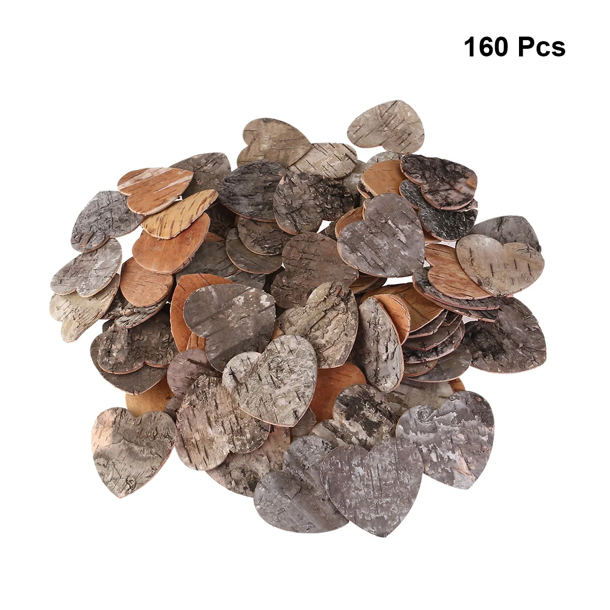 160 шт. деревянные чипы из березы в форме сердца украшения для стола детского