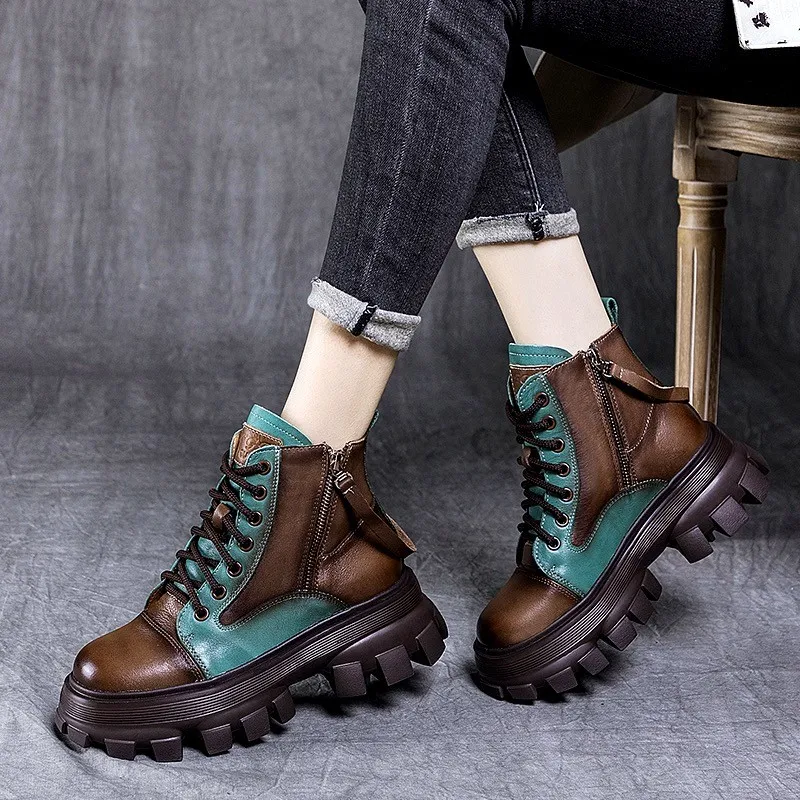 

British Martin Boots Women's 2021 New Autumn And Winter Fashion Platform Boots Online Celebrity Tube Knight Muffin Bottom List.