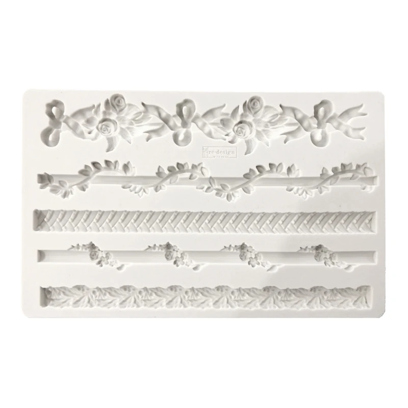 

Curlicues Lace Chocolate Molds European Style Relief Style Fondant Silicone Mold N0PA