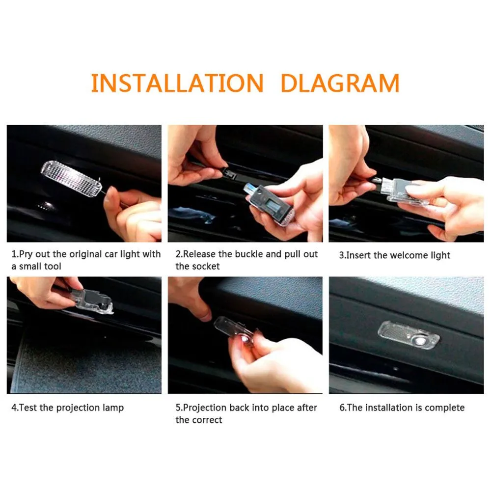 Светодиодный 3D-проектор для двери автомобиля лазерный проектор логотипа Ghost Shadow