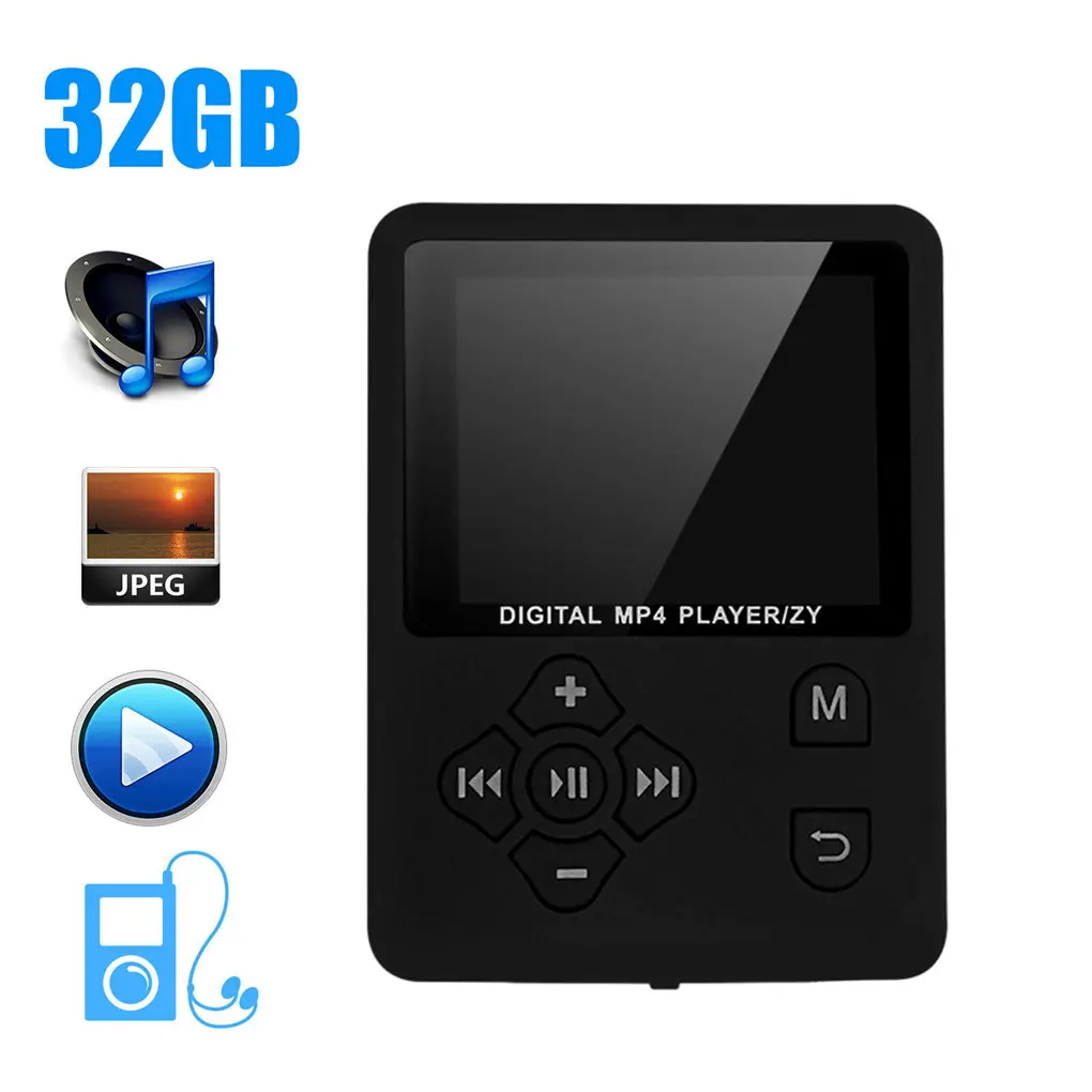 Мини MP3 плеер с поддержкой 32 ГБ Hi Fi портативный радио/FM/записью 1 8 дюймовый TFT экран