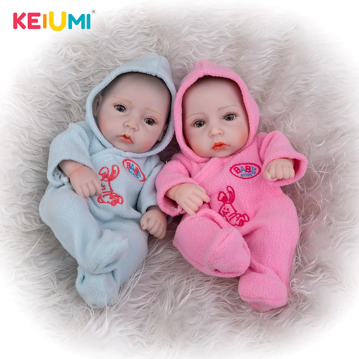 Кукла реборн KEIUMI 11 дюймов 27 см полностью силиконовая Реалистичная для
