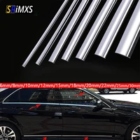 5m 13m car chrome styling decoration moulding trim strip tape auto diy protective sticker 6mm 8mm 10mm 12mm 15mm 20mm 30mm