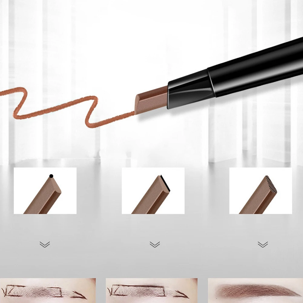 1 шт. Двойная Головка Автоматическая вращающаяся карандаш для бровей зубная