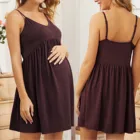 Платье для беременных женщин без рукавов с завышенной талией, платье для повседневной носки, платья для беременных