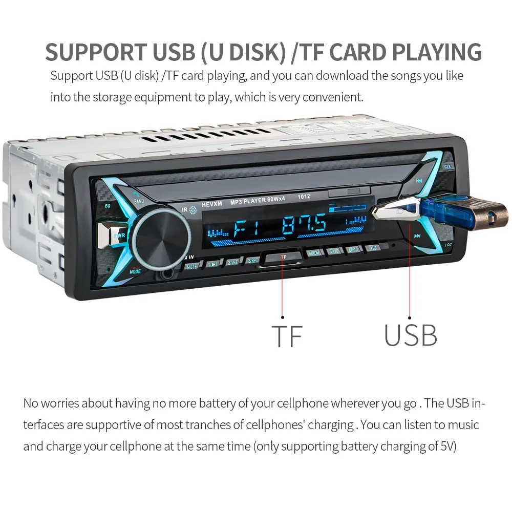 Автомобиль Радио стерео проигрыватель Bluetooth телефона AUX-IN MP3 FM/USB/1 Din/пульт дистанционного управления 12 В Прокат Авто Аудио распродажа Новинка