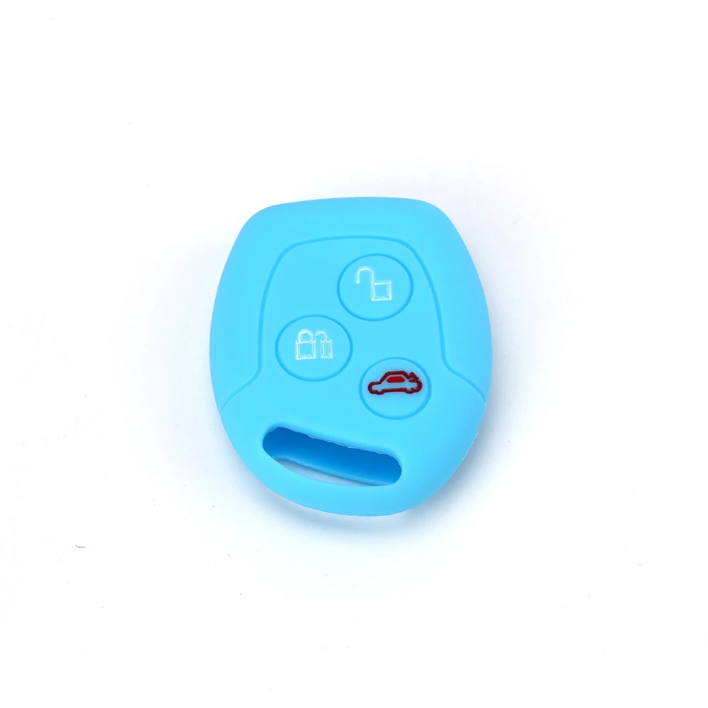 Силиконовый чехол для ключа автомобиля подходит Ford Focus Mondeo Festiva Fusion Fiesta ка 3 кнопки