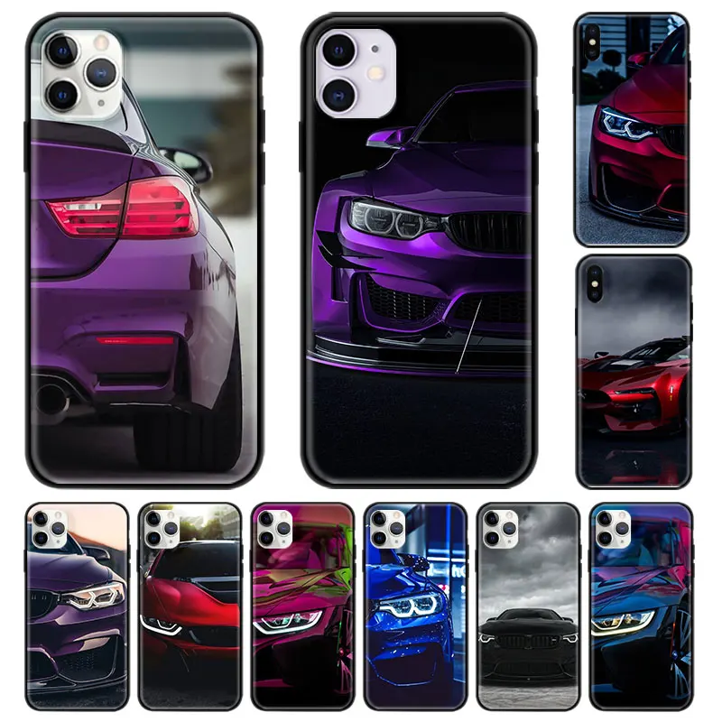 

The black case is suitable for iPhone 11 12 Pro Max case iPhone 7 XR X Plus, the blue and red case is suitable for BMW
