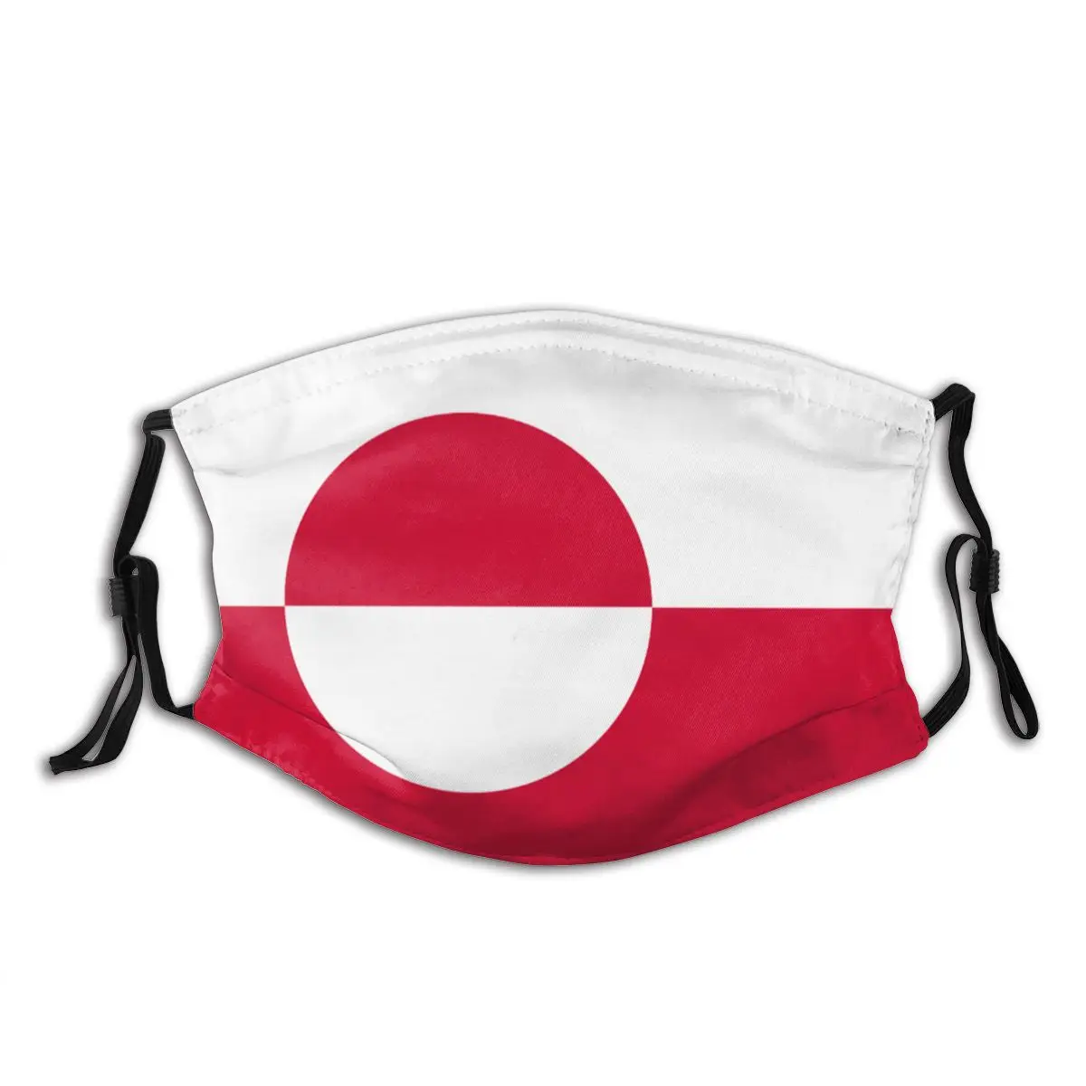 

Greenland Flag Non Disposable Printed Mouth Face Mask with filter Anti Wind Cold Proof Earloop Protection Cover Respirator Adult