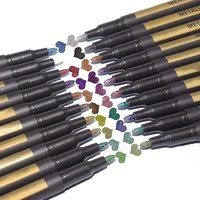 1020 colors metallic marker pens for black paperrock painting card makingdiy photo album scrapbook crafts metal wood