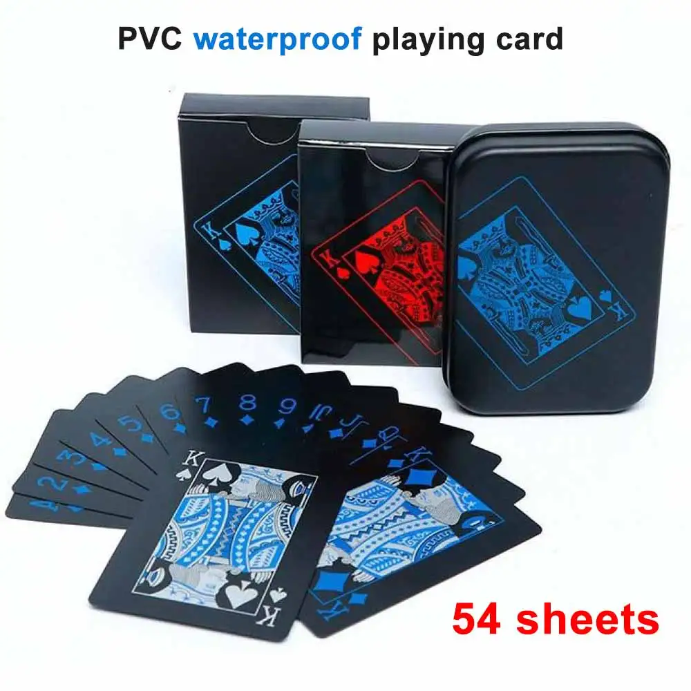 

2021 New Pair Playing Cards Waterproof PVC Plastic Colorful Poker Cards For Bar Party KTV Poker
