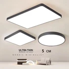 Светодиодный потолочный светильник, современный потолочный светильник для гостиной, спальни, коридора, балкона, Круглый с креплением к поверхности Квадратный светодиодный светильник