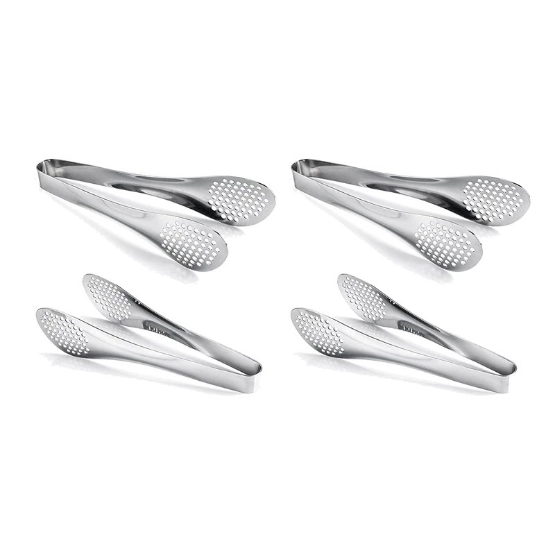 

4 Pack Buffet Tongs, Stainless Steel Food Tongs Serving Tongs for Tea Party Coffee Bar Kitchen,9 Inch