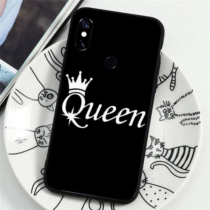 

Matte Crown King Queen Phone Case For Xiaomi Redmi 4x 5 plus 6A 7 7A 8 mi8 8lite 9 note 4 5 7 8 pro
