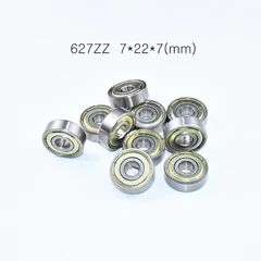 Carbon Steel 627ZZ Подшипники из углеродистой стали 10 штук 604zz 605zz 606zz 607zz 608zz 608RS 624zz 625zz 626zz 627zz металлический герметичный подшипник - Цвет: Carbon Steel 627ZZ