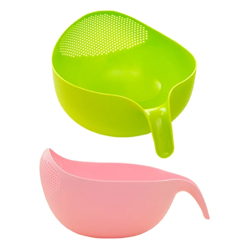 

Washing Vegetables Fruit Colander Rice Draining Basket with Handles Sink Drain 94PF