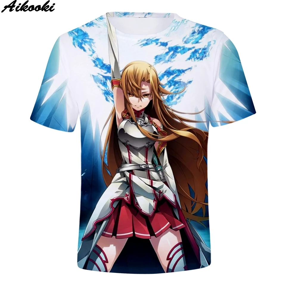 2020 Новинка Обувь для вечеринки в Стиле косплей Sword Art Online Мужская 3D футболка Для