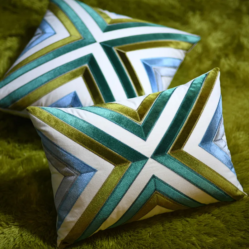 Роскошный чехол для подушки с Северными мотивами 3D аппликация вышивка наволочка